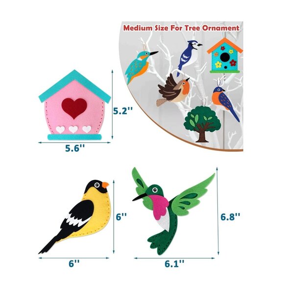 NEW CiyvoLyeen Wild Birds Sewing Craft Kit Animal Sewing Kit for Boys and Girls - Picture 6 of 10